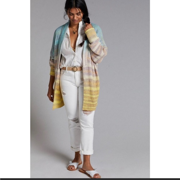 Anthropologie Pilcro Space-Dyed Cardigan Blue - Picture 1 of 8
